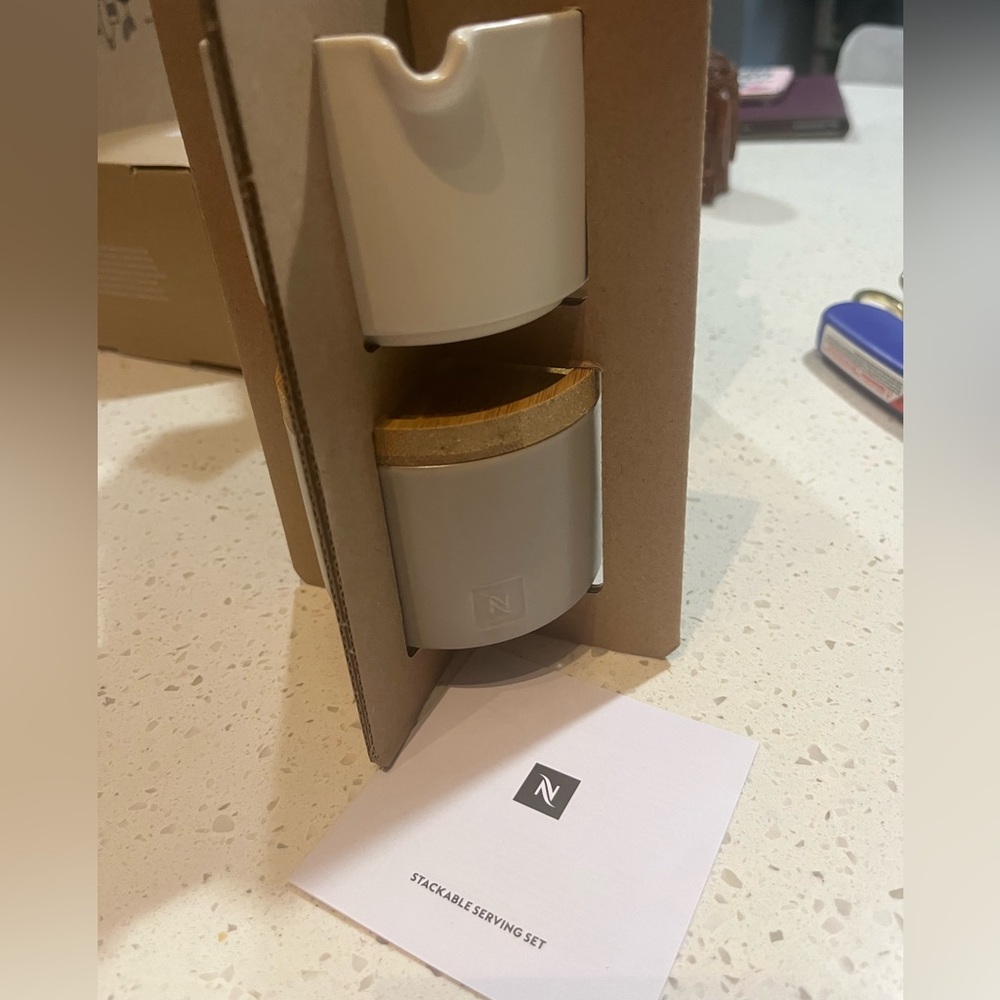 Brand New Nespresso Stackable Serving Set
